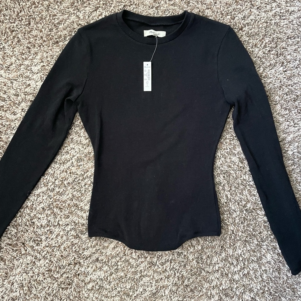 Madewell black long sleeve body suit
